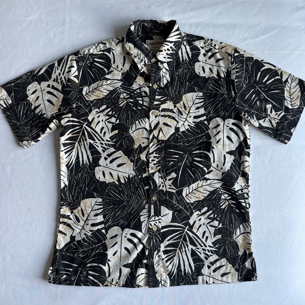 Black Cooke Street Hawaiian Short Sleeve Button Up Shirt